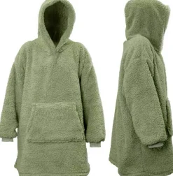 Unique living hoodie Teddy groen oversized onesize