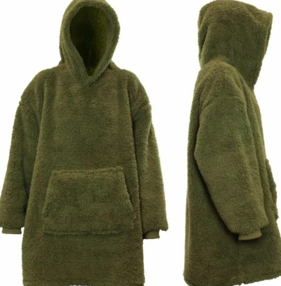 Unique Living hoodie Teddy groen onesize