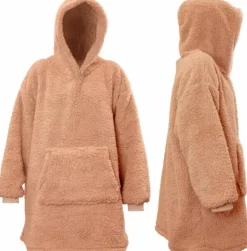 Unique Living hoodie Teddy roze onesize
