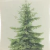 Unique Living kerstkussen Spar wit 45 x 45 x 10 cm