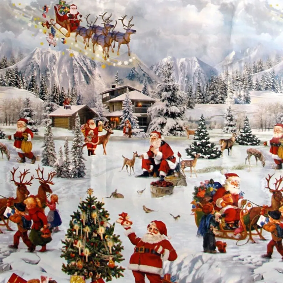 Unique Living kersttafelzeil Decor BRD kerst 140 x 10 cm