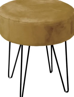 Unique Living kruk Davy beige D 40 H 35 cm