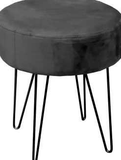Unique Living kruk Davy grijs D 40 H 35 cm