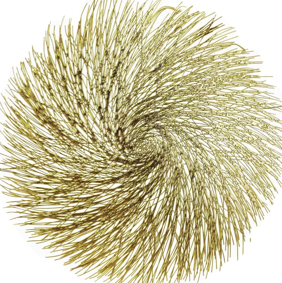 Unique Living placemat Clara goud 38 x 38 cm