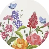 Unique Living placemat Fayza bloemen wit D 38 cm