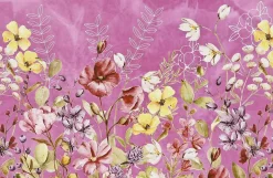 Unique Living placemat Fayza bloemen roze 44 x 29 cm