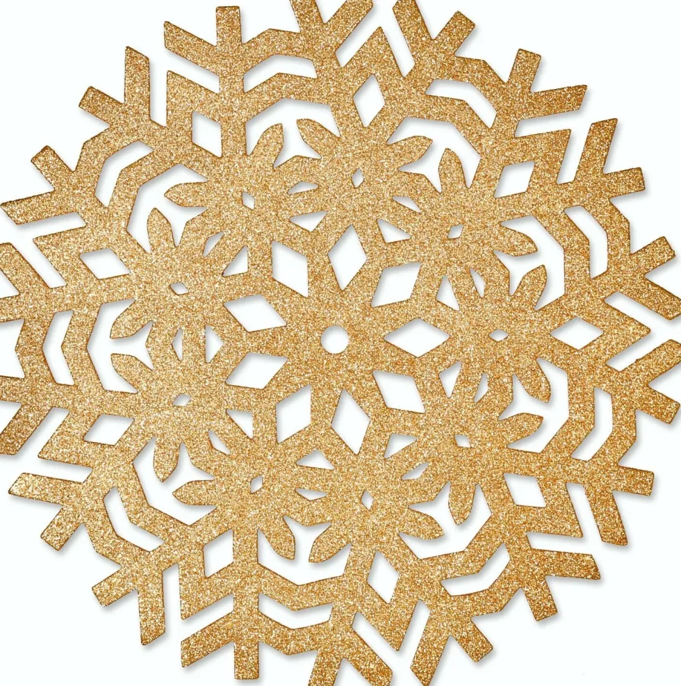 Unique living placemat Ice goud D 38 H 38 cm