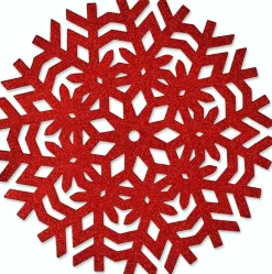Unique living placemat Ice rood D 38 H 0,2 cm