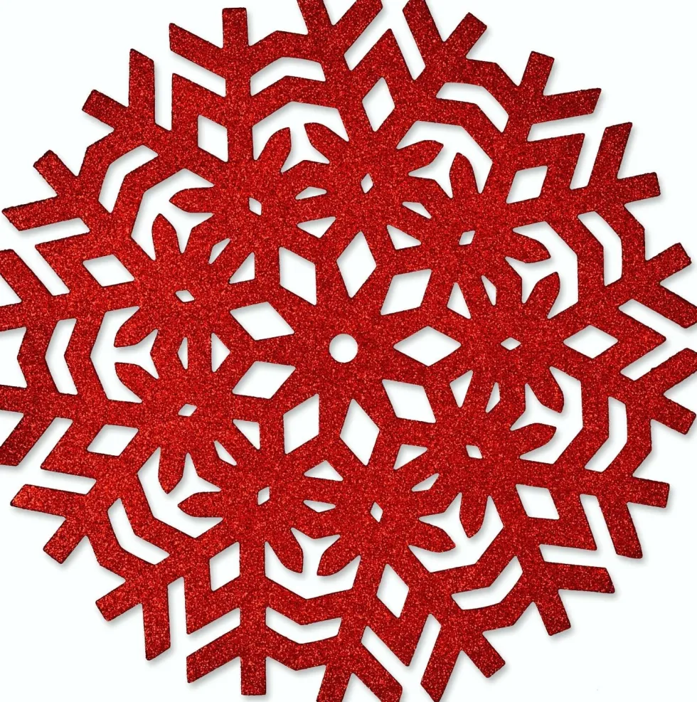 Unique living placemat Ice rood D 38 H 0,2 cm