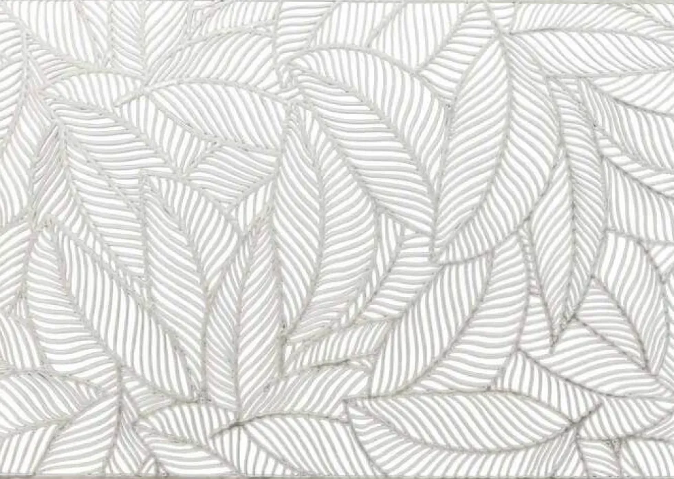 Unique living placemat Nissa zilver 30 x 45 cm
