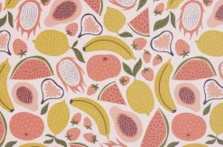 Unique Living placemat Summer roze / geel 43,5 x 28,5 cm