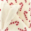 Unique Living plaid Candy Cane crème 150 x 200 x 10 cm