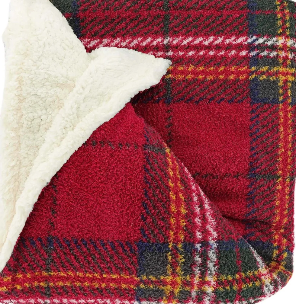 Unique Living plaid Eloise rood 130 x 160 x 10 cm