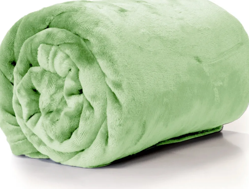 Unique Living plaid Enzo pastel groen 180 x 130 cm