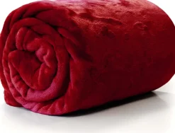 Unique living plaid Enzo rood 180 x 130 cm