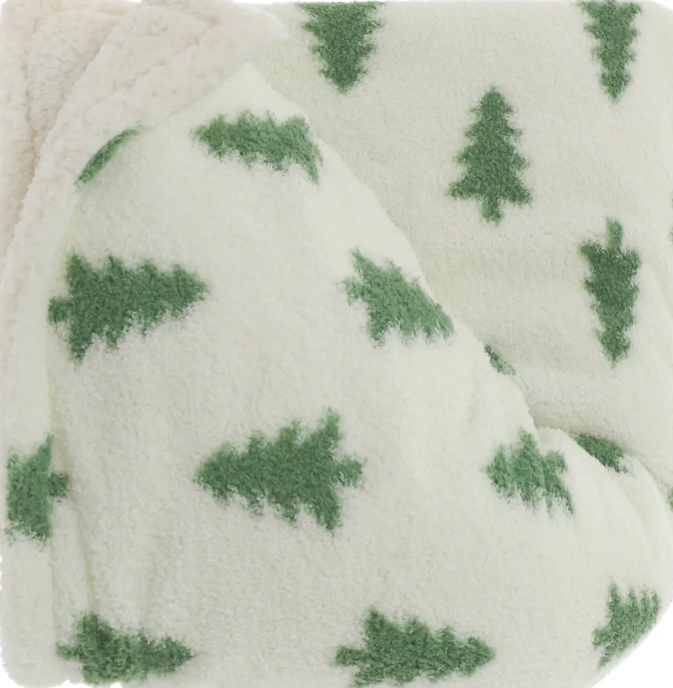 Unique Living plaid Holly wit 130 x 160 x 10 cm