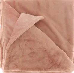 Unique Living plaid Klaas roze 150 x 200 cm