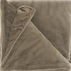 Unique Living plaid Klaas taupe 200 x 150 cm