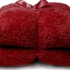 Unique Living plaid Teddy donkerrood 150 x 200 cm