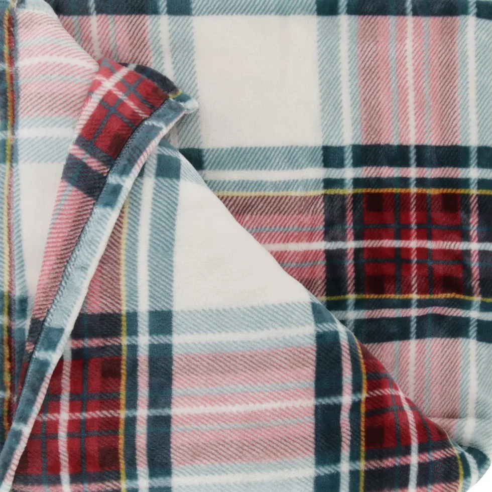 Unique Living plaid Torsten rood / blauw 150 x 200 cm