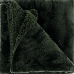 Unique Living plaid Torvah donker groen 150 x 200 cm