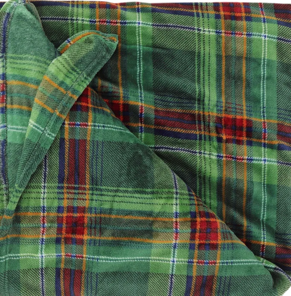 Unique Living plaid Victor groen 150 x 200 x 10 cm