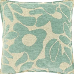 Unique Living sierkussen Lies blauw / crème 45 x 45 cm