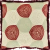 Unique Living sierkussen Sem rood / groen / crème 45 x 45 cm