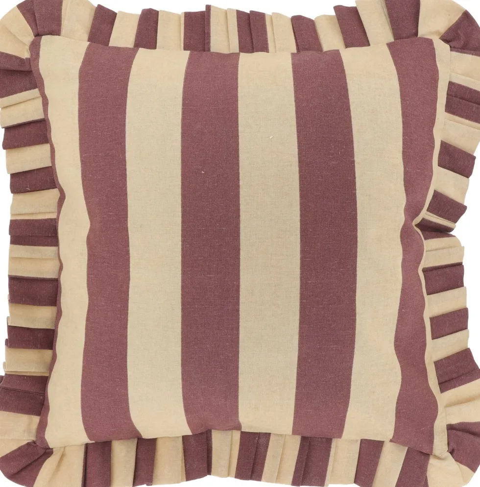 Unique Living sierkussen Sepp rood / beige 45 x 45 cm