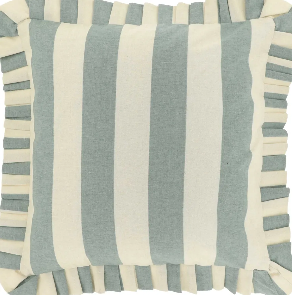 Unique Living sierkussen Sepp blauw / wit 45 x 45 cm