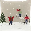 Unique Living sierkussen Snow wintersport 45 x 45 cm