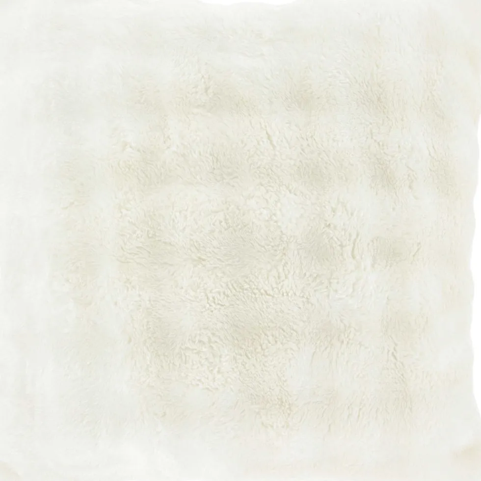 Unique Living sierkussen Tina pluche wit 45 x 45 cm