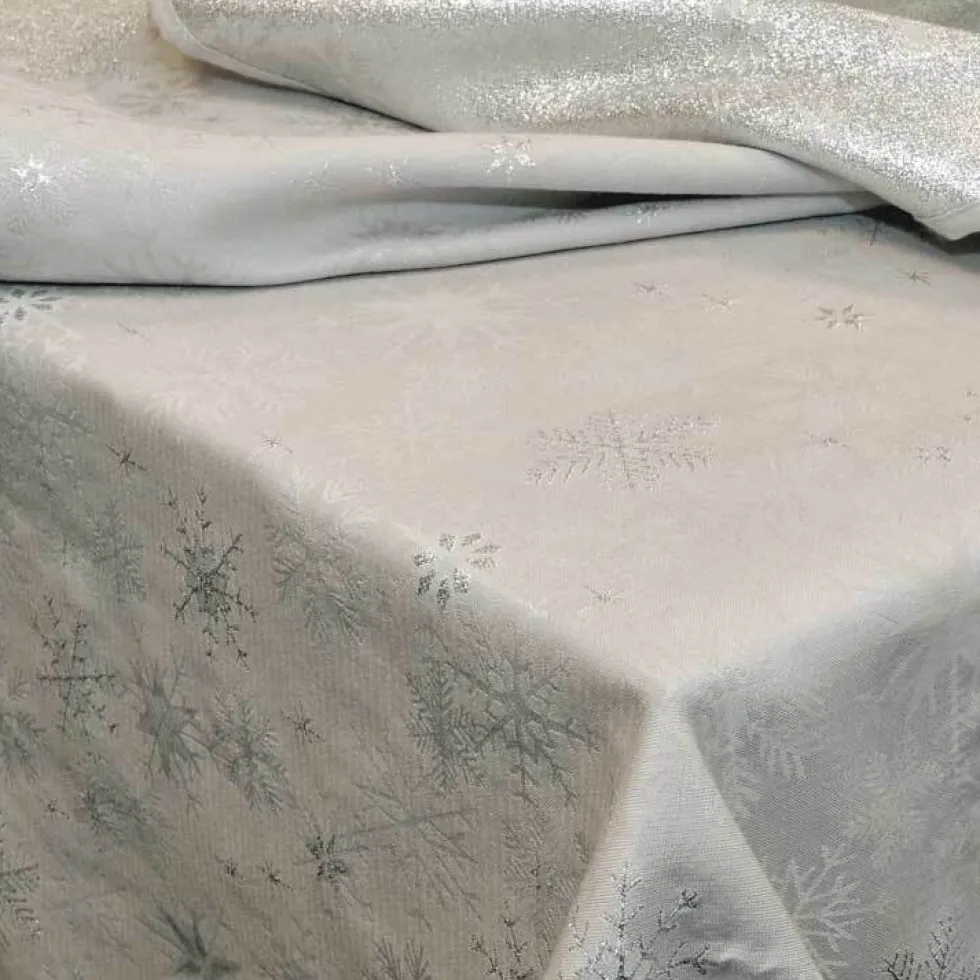 Unique living tafelkleed Crystal zilver 140 x 250 cm