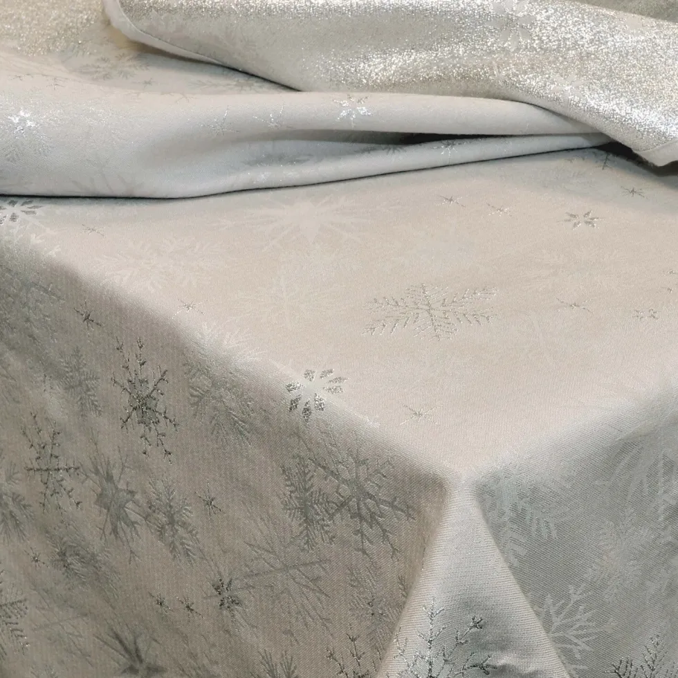Unique Living tafelkleed Crystal zilver 140 x 200 cm