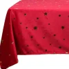 Unique living tafelkleed Xmas night rood D 160 cm