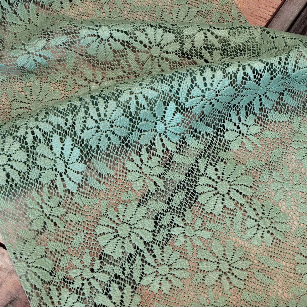 Unique Living tafelloper foam 45 x 150 cm groen