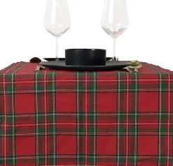 Unique Living tafelloper Tartan rood 45 x 150 cm
