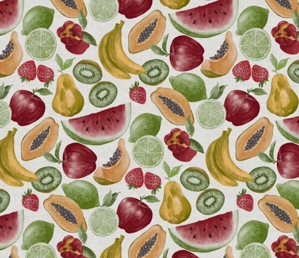 Unique Living tafelzeil Bonita rood / geel / groen D 160 cm