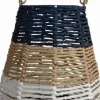 Van der Leeden windlicht Bob blauw / naturel / wit D 26 H 31 cm