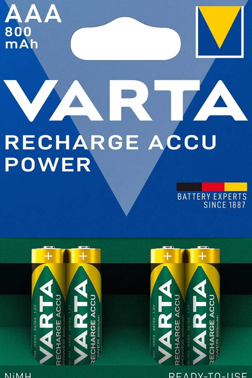 Varta AAA oplaadbare batterij Accu Power 4 stuks