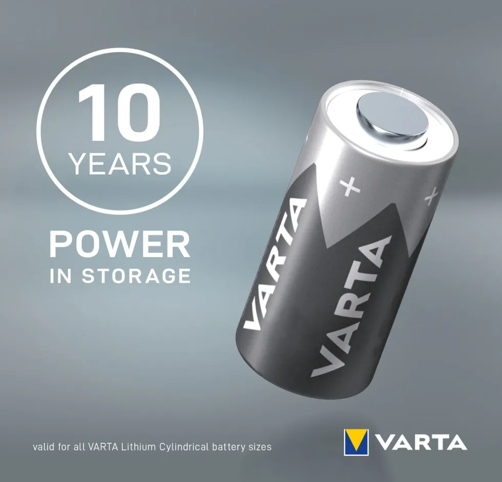 Varta CR123A knoopcel batterij Lithium Cylindrical 3V