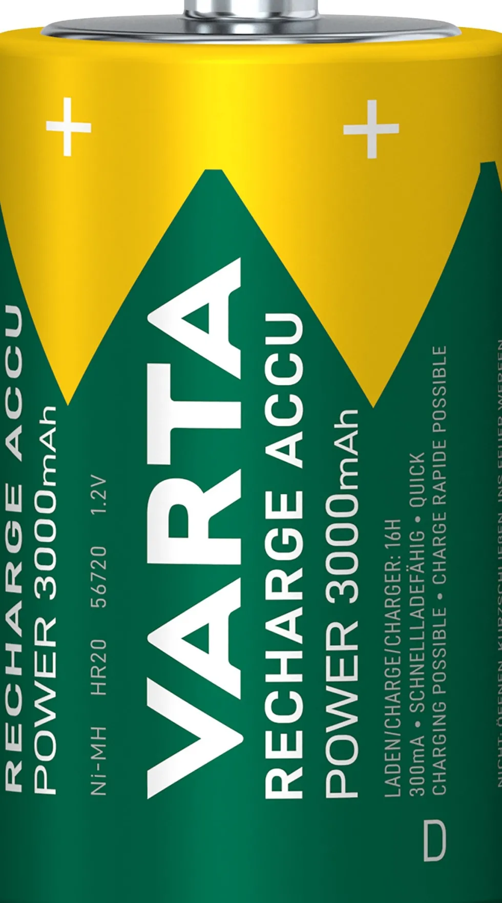 Varta D oplaadbare batterij Accu Power 2 stuks
