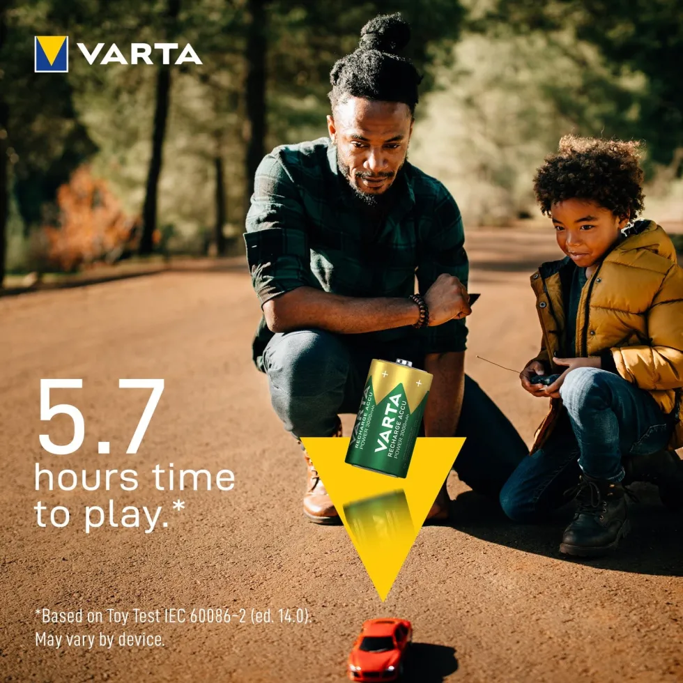 Varta D oplaadbare batterij Accu Power 2 stuks