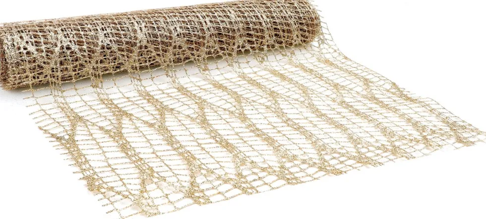 Vivant tafelloper Glister goud 300 x 28 cm