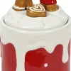 Voorraadpot Gingerbreadman rood D 10,5 H 17,5 cm