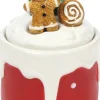 Voorraadpot Gingerbreadman rood D 9,5 H 15,5 cm