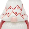 Voorraadpot Gnoom rood / wit D 9,8 H 16,3 cm