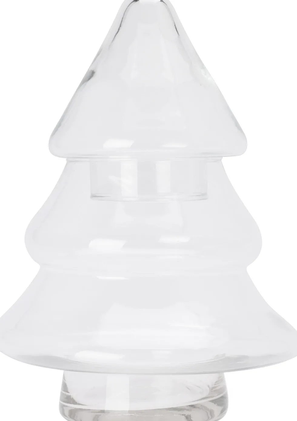 Voorraadpot kerstboom transparant D 17 H 21,5 cm