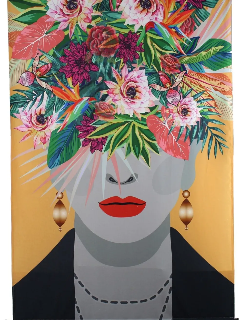Wandkleed Face Flowers multi 105 x 136 cm