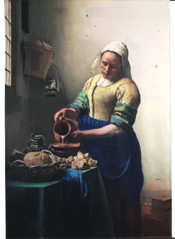 Wandkleed Melkmeisje multi 105 x 136 cm